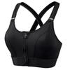 Sujetador Deportivo Ajustable con Cierre Frontal Transfronterizo a Prueba de Golpes Chaleco sin Aros Yoga Cruz Espalda Bonita Ropa Interior Talla Grande para Mujer