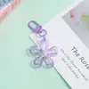 Novo Chaveiro de Flor Colorido Vazado Transparente Pingente de Joia DIY Versátil Criativo Charme para Bolsa Feminina