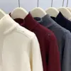 Suéter de Punto Fleece Integrado con Cremallera y Cuello Semi-Alto 2025 para Mujer, Otoño e Invierno, Engrosado para Calidez, Adelgazante, Moderno y Grueso