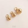 Anillo vacío de estrella de cinco puntas envuelto en oro de 14 quilates que conserva el color, colgante de campana, anillo redondo, pulsera de bricolaje, colgante de joyería
