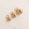 Anel Circular Céu Estrelado Pentagonal Banhado a Ouro 14K de Longa Duração Pingente Sino Redondo com Argola para Pendurar Joias de Pulseira DIY Pingente