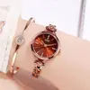 Gedi Reloj de Pulsera para Mujer Moda Impermeable Esfera Grande Correa de Acero Estudiante Sencillo Incrustaciones de Diamante Correa Delgada Estilo Británico
