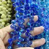 6mm 8mm Furo Transversal Cristal de Morango Cristal Multifacetado Contas Soltas DIY Pulseira Feita à Mão Acessórios de Joias para Pendurar no Carro Contas