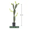 Cacto Cacto Em Vaso Plantas Verdes Falsas Tropicais Paisagismo de Deserto Plantas Verdes Falsas Enfeites Decorativos de Cacto