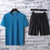 Verano Deportes al Aire Libre Ocio Suelto Hielo Seda Transpirable Camiseta Traje de Manga Corta para Hombre y Mujer Moderno Combinable Secado Rápido Pantalones Cortos