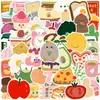 50 Pegatinas de Ilustración Estilo Coreano de Dibujos Animados Estilo Ins, Venta al por Mayor para Agendas, Carpetas, Escritorios, Graffiti Impermeable, Pegatinas Transfronterizas