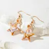 Pendientes de Acrílico con Forma de Estrella de Mar y Concha Estilo Playa de Verano Transfronterizos Europeos y Americanos Pendientes con Colgante Personalizado Geométrico de Vieira