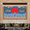 Pintura Colgante Auspiciosa de Xizang Arte Textil Estilo Étnico Tela Colgante Decoración del Hogar de Xizang Pintura con Cinta Colgante para Casa de Huéspedes Hotel Mural