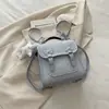 Mochila versátil de moda estilo universitario linda con estrellas bolsa escolar para estudiante bolso de hombro cruzado multifuncional para mujer dulce