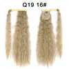 Xuchang Venta al por mayor Cinta Mágica Permanente de Maíz Cola de Caballo Peluca Cabello Largo Rizado para Mujeres Europeas y Americanas Extensiones de Cabello Rizado de Lana Cola de Caballo Trenza
