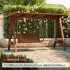 Columpio de Madera Resistente a la Corrosión de Moda para Patios Exteriores en Jardines Pequeños, Columpio Infantil de Madera Maciza para Balcones Interiores en Apartamentos Pequeños, Columpio Individual para Ocio en Casa