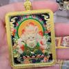Nuevo colgante de zakilam de Thangka de oro cinabrio con forma de zorro de nueve colas, dios de la riqueza, joyería de este año de vida, pintado a mano.