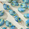 Jingdezhen cerâmica joias flor de caracol esmalte contas soltas feitas à mão com contas diy brinco de estudante material acessórios estudante feminino