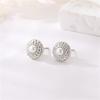 Aretes de Perlas de Alta Calidad Transfronterizos Aretes de Circonita Diseño Retro de Aguja de Acero Aretes Galvanizados Venta al por Mayor de Aretes 14K