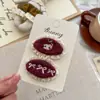 Nuevo Clip de BB con Bordado de Encaje Ovalado de Gato de Dibujos Animados Kt Accesorios para el Cabello Lindos para Niños Accesorios para la Cabeza
