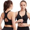 Novo sutiã esportivo com zíper frontal sem fio push up à prova de choque para yoga corrida calcinha feminina sem costura colete modelador