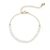 Ins Transfronterizos Europeos y Americanos Estilo Nuevo Simple y Elegante Accesorios de Cobre Pulsera de Perlas Naturales Pulsera Ajustable Versátil Venta al por Mayor