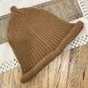 Chapéu Adulto Feminino Novo de Inverno Tricotado Lã Enrolada Proteção de Orelha Fofa Chupeta Chapéu para Frio Chapéu Quente Pulôver