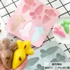 Forma de bolo macia de pata de gato, forma de cubo de gelo para suplemento alimentar de bebê, forma de bolo cozido no vapor para bebê de grau alimentício, ferramenta de silicone para assar