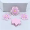 Acessórios coloridos de flor de lírio de desenho animado transparente Componentes DIY Cola cremosa Materiais para grampo de cabelo de resina