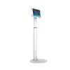 Soporte de suelo para tableta de comercio exterior transfronterizo, pantalla comercial antirrobo, altura ajustable y soporte retráctil para iPad y computadora