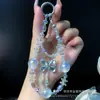 Cadena para Teléfono Colgante con Cuentas Finas de Brillo Galáctico, Cadena para Teléfono Floral, Lanyard para Funda de Teléfono de Mariposa de Alta Gama al por Mayor