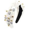 Diadema Heming estilo deportivo de moda accesorios de voleibol con aceite goteando diadema para mujer tela de color sólido de alta calidad accesorios para el cabello incrustados con diamantes