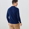 [Em estoque Fornecimento] Novo Suéter de Caxemira da Montanha para Outono e Inverno 2023 Masculino Gola Redonda Cor Sólida Gola Alta Jacquard de Diamante Caxemira