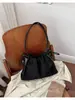 Bolso de mano de moda estilo extranjero para mujer, nuevo bolso retro con cordón para el día a día, bolso de hombro cruzado de nicho