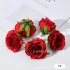 Cabeça de Flor de Rosa Roxa Artificial Criativa com Orvalho Flor Decorativa Casamento Flor de Seda com Orvalho Adereços e Enfeites para Fotografia