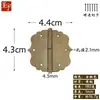 Bisagras de Borde de Encaje Chengyu de Cobre Puro, Bisagras de Latón para Cajas de Madera de Alcanfor, Bisagras en Forma de Mariposa de 180 Grados para Puertas de Gabinetes y Joyeros