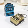 Llavero de Máquina de Frutas Transfronteriza, Consola de Juegos Electroplateada, Divertida Máquina de Lotería Retro, Juguete Pequeño, Colgante para Bolsas para Aliviar el Estrés