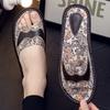 Pantuflas de Verano con Estampado Estilo Europeo de Cuero Genuino para Mujer, Hogar, Antideslizantes, Suela Suave, para Hombre, Interior, Hogar, Pareja, Nuevas Sandalias y Pantuflas de Moda