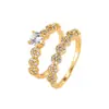 Anillos de Venta Caliente Transfronterizos con Diseños Únicos para Coronar el Amor, Versátiles Anillos Elegantes de Gota de Agua de Gama Alta