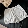 Pantalones Cortos para Casa Estilo Chica Romántica, Algodón Puro Grado A, Corte Holgado, Anti-Exposición, Color Sólido Dulce, Amigables con la Piel, Transpirables, Shorts de Seguridad, Estilo Delgado