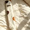 Bolsa de agua caliente larga para llenar con agua tibia, calentador de manos para niña, almohadilla térmica para el estómago, pies calientes, cubierta de tela de felpa larga linda, segura
