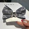 Encaje de mezclilla Lazo Pinza de princesa de pato Hueco francés Simple Elegante Horquilla Estilo coreano Flequillo Clip lateral