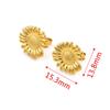 Aretes de girasol de acero inoxidable aretes DIY para mujer aretes de botón lindos fabricación de joyas