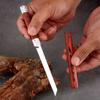 Cuchillo de supervivencia al aire libre de alta dureza para barbacoa, cuchillo portátil para acampar, cuchillo afilado, cuchillo recto, cuchillo de fruta, cuchillo mágico tipo pluma.