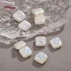 Joia de Alta Qualidade Imitação de Pérola de Água Salgada Quadrada Superfície Côncava e Convexa Pérola Artificial para DIY Colar Pulseira Acessórios de Joalheria