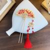 Horquilla Antigua Hanfu Esmaltada Flor de Begonia Colgante Borla de Perla sin Borlas Tenedor Adornado Flor de Hada Antigua Hecho a Mano
