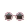 Gafas de Sol Infantiles con Montura Redonda para Niños y Niñas Gafas Decorativas Personalizadas de Estrella de Cinco Puntas Parasol y Protección Solar Gafas Redondas para Bebés