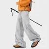 Novas Calças Masculinas Primavera 2026 Feitas de Fibra 100% Poliéster, Tecido Corta-vento, Calças Casuais Afuniladas, Roupa de Trabalho