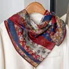 Estilo Étnico Gris Delgado Similar a la Seda Bufanda Cuadrada Pequeña de 70 Bufanda de Lino y Seda para Mujer Primavera y Otoño Hombro Caído Regalos para Madre