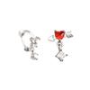 Encantadores aretes de piedra blanca aretes para mujer 2023 nuevos aretes únicos de moda para mujer diseño nicho aretes de alta gama