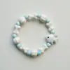Pulsera de cerámica de Jingdezhen, nueva y que no se decolora, para estudiantes mujeres, pulsera de cuentas de estilo antiguo, pulsera de cerámica fresca y moderna