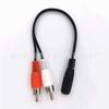 Cable Adaptador de Extensión de Gramófono de 3.5 Hembra a 2 RCA Doble Cabeza de Loto 3.5 Uno a Dos Tratamiento Preferencial para Grandes Cantidades