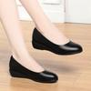 Zapatos de Mamá, Zapatos Individuales, Zapatos Planos de Cuero Suave para Mujeres de Mediana Edad, Zapatos Casuales Versátiles de Otoño, Zapatos de Cuero con Hebilla Slip-On para Mujer de Primavera y Otoño