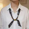 Bufanda de Seda con Estampado de Leopardo y Patrón Paisley Bordada para Mujer, Diseño Único, Bufanda Versátil para Suéteres, Bufanda con Estampado de Leopardo