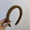 Diadema de Peluche Maillard Cápsula Otoño e Invierno 2023 Nuevo Estilo Francés Diadema Alta de Esponja para Cráneo Accesorios para el Cabello